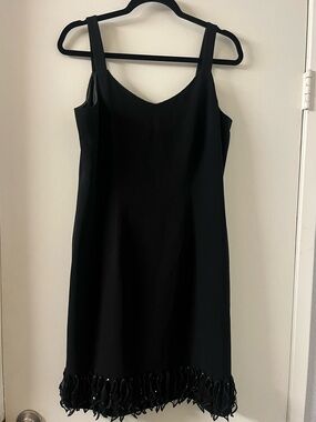Albert Nipon Black Cocktail Dress Size 12P